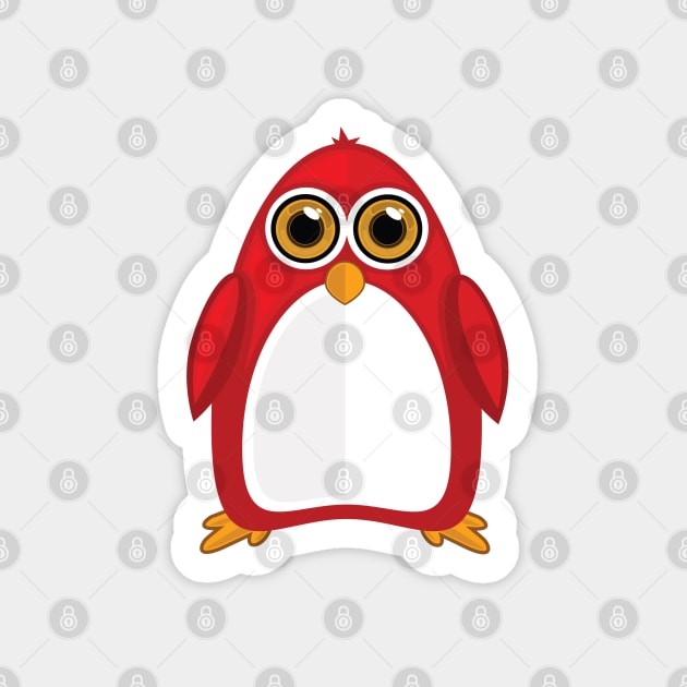 Red Penguin Sticker by adamzworld